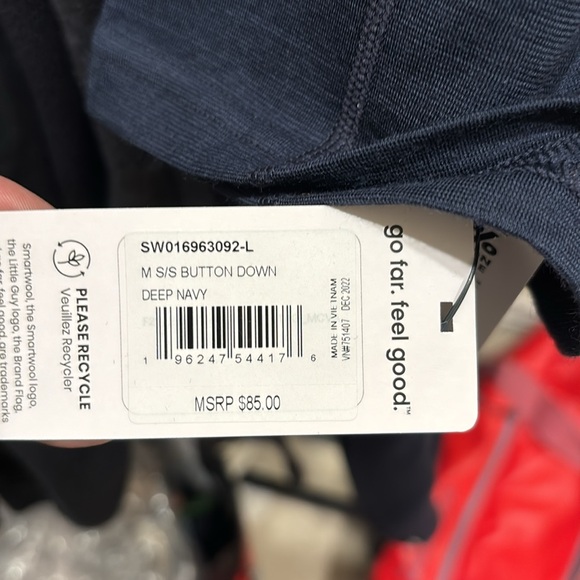 Smartwool Men's Navy Blue Shirt - Picture 3 of 3